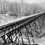 The flume at English river, September 1937.